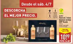 ALDI BLUME Pack de 2 vinos blancos verdejo DOP Rueda oferta