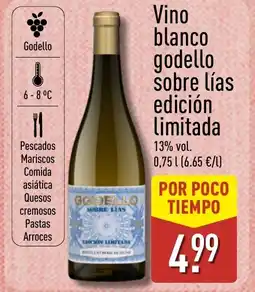 ALDI Vino blanco godello sobre lías edición limitada oferta