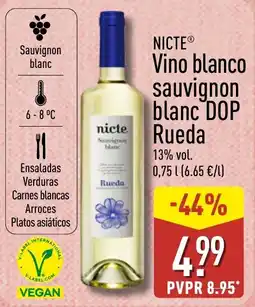 ALDI NICTE Vino blanco sauvignon blanc DOP Rueda oferta