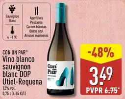ALDI CON UN PAR Vino blanco sauvignon blanc DOP Utiel-Requena oferta