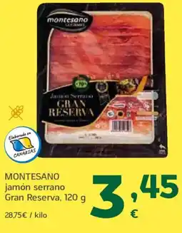 HiperDino MONTESANO jamón serrano Gran Reserva oferta