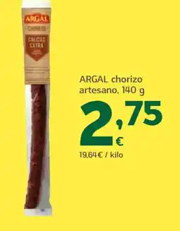 HiperDino ARGAL chorizo artesano oferta