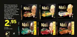 HiperDino NUII nueces pecanas de texas y chocolate blanco con caramelo o yuzu, o coco con mango de la India oferta