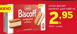 HiperDino LOTUS BISCOFF sandwich oferta