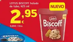 HiperDino LOTUS BISCOFF helado de tubo oferta