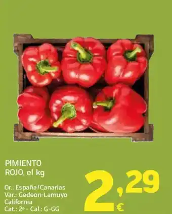 HiperDino Pimiento rojo oferta
