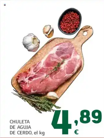HiperDino Chuleta de aguja de cerdo oferta
