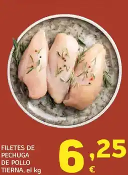 HiperDino Filetes de pechuga de pollo tierna oferta