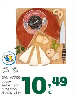 HiperDino SAN MATEO queso semicurado pimentón oferta