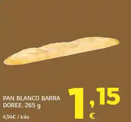 HiperDino Pan blanco barra doree oferta