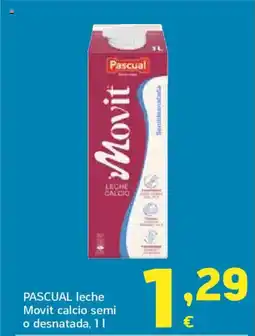 HiperDino PASCUAL leche Movit calcio semi o desnatada oferta