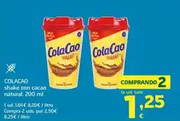 HiperDino COLACAO shake con cacao natural oferta