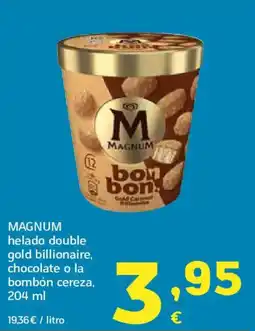 HiperDino MAGNUM helado double gold billionaire, chocolate o la bombón cereza oferta