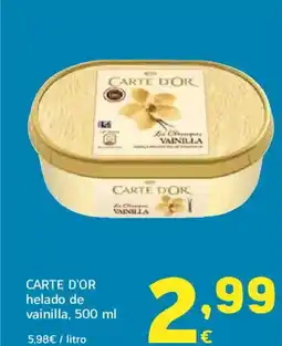 HiperDino CARTE D'OR helado de vainilla oferta