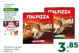 HiperDino ITALPIZZA La Bomba margarita o doble salami oferta