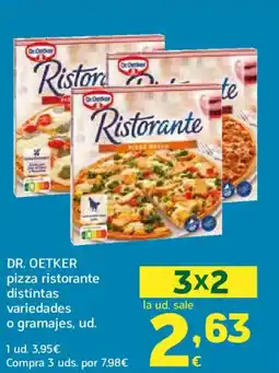 HiperDino DR. OETKER pizza ristorante distintas variedades o gramajes oferta