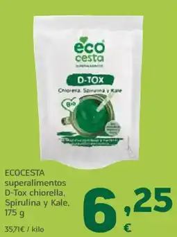 HiperDino ECOCESTA superalimentos D-Tox chiorella, Spirulina y Kale oferta