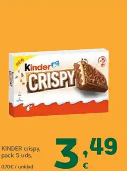HiperDino KINDER crispy oferta