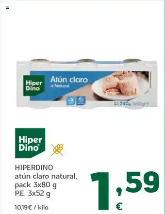HiperDino HIPERDINO atún claro natural oferta