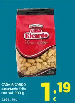 HiperDino CASA RICARDO cacahuete frito con sal oferta