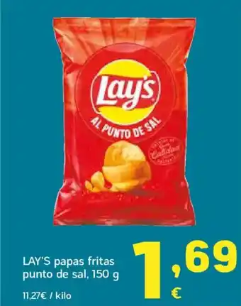 HiperDino LAY'S papas fritas punto de sal oferta