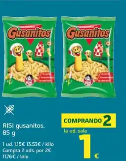 HiperDino RISI gusanitos oferta