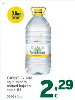 HiperDino FUENTELIVIANA agua mineral natural baja en sodio oferta