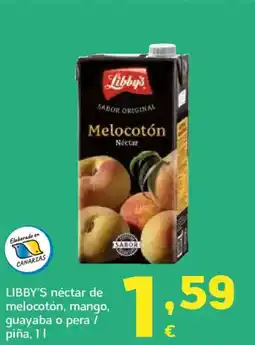 HiperDino LIBBY'S néctar de melocotón, mango, guayaba o pera / piña oferta