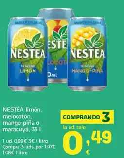 HiperDino NESTÉA limón, melocotón, mango-piña o maracuyá oferta