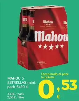 HiperDino MAHOU 5 ESTRELLAS mini oferta