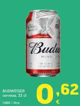 HiperDino BUDWEISER cerveza oferta