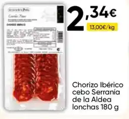 Cash FROIZ Chorizo Ibérico cebo Serranía de la Aldea lonchas oferta
