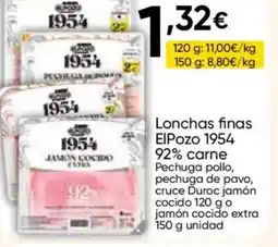 Cash FROIZ ELPOZO 1954 Lonchas finas 92% carne oferta