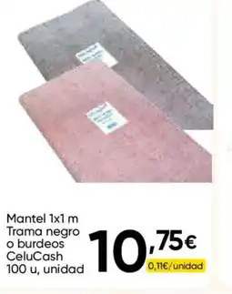 Cash FROIZ Mantel 1x1 m Trama negro o burdeos CeluCash 100 u, unidad oferta