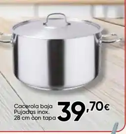 Cash FROIZ Cacerola baja Pujadas inox. con tapa oferta