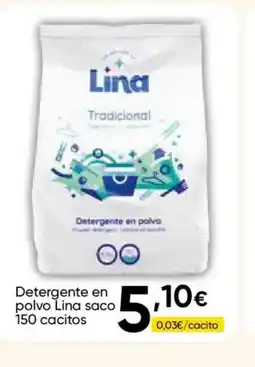 Cash FROIZ LINA Detergente en polvo saco 150 cacitos oferta
