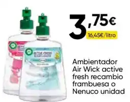 Cash FROIZ AIR WICK Ambientador active fresh recambio frambuesa o Nenuco unidad oferta