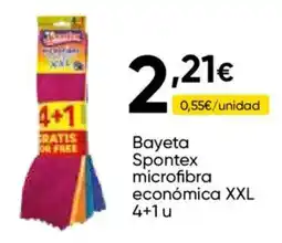 Cash FROIZ SPONTEX Bayeta microfibra económica XXL 4+1u oferta
