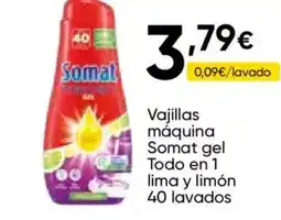 Cash FROIZ SOMAT Vajillas máquina gel Todo en 1 lima y limón 40 lavados oferta