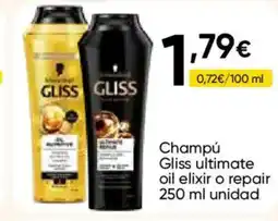 Cash FROIZ GLISS Champú ultimate oil elixir o repair oferta