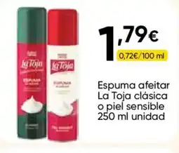 Cash FROIZ LA TOJA Espuma afeitar clásica o piel sensible oferta