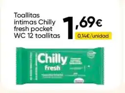 Cash FROIZ CHILLY Toallitas intimas fresh pocket WC 12 toallitas oferta