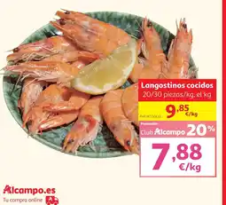 Alcampo Langostinos cocidos oferta