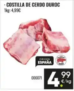 Family Cash Costilla de cerdo duroc oferta