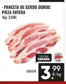 Family Cash Panceta de cerdo duroc pieza entera oferta