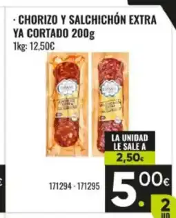 Family Cash Chorizo y salchichón extra ya cortado oferta