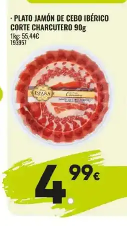 Family Cash Plato jamón de cebo ibérico corte charcutero oferta