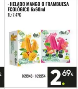 Family Cash Helado mango o frambuesa ecológico oferta