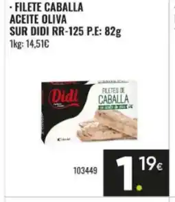 Family Cash DIDI Filete caballa aceite oliva sur oferta
