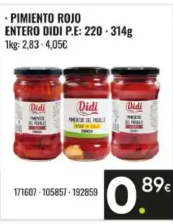 Family Cash DIDI Pimiento rojo entero oferta